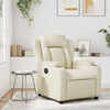 vidaXL Sillón reclinable de cuero sintético crema