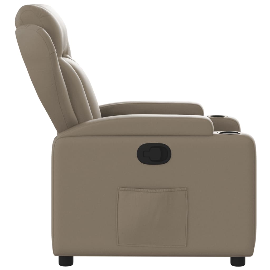 vidaXL Sillón reclinable de cuero sintético color capuchino