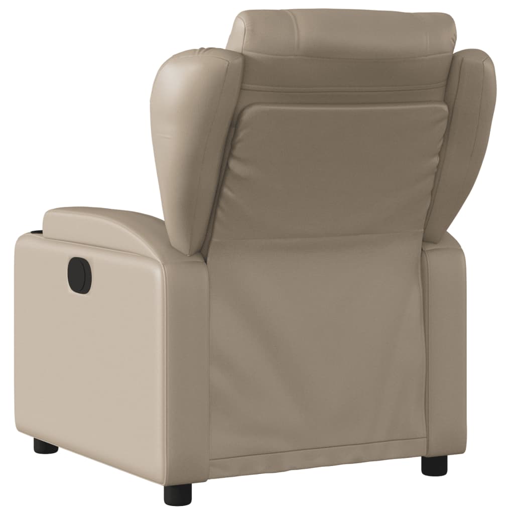 vidaXL Sillón reclinable de cuero sintético color capuchino