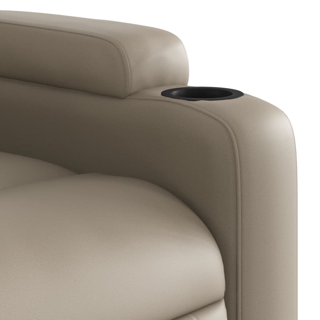 vidaXL Sillón reclinable de cuero sintético color capuchino