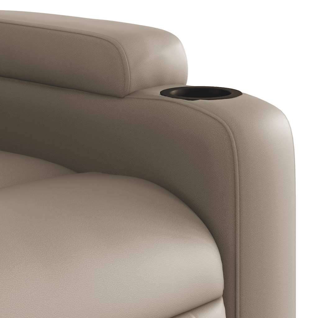 vidaXL Sillón de masaje reclinable cuero sintético color capuchino