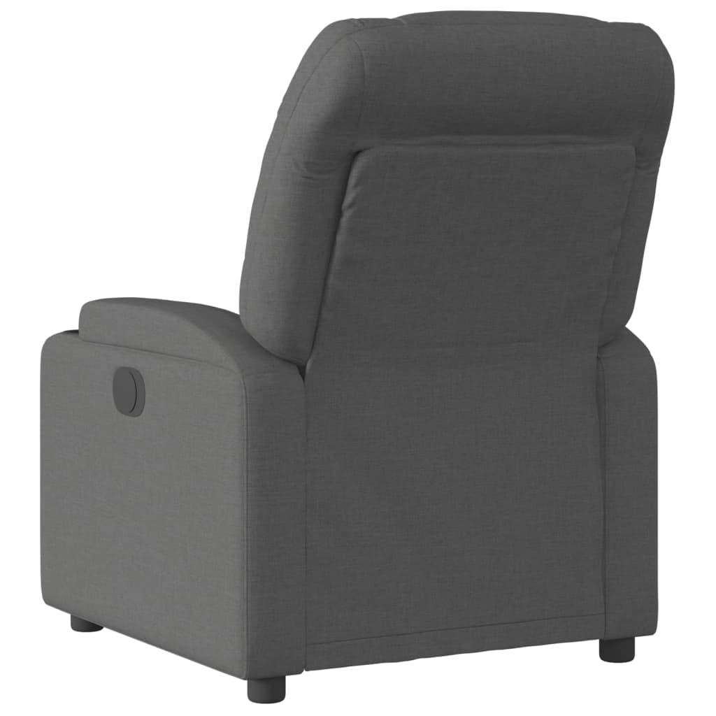 vidaXL Sillón reclinable de tela gris oscuro