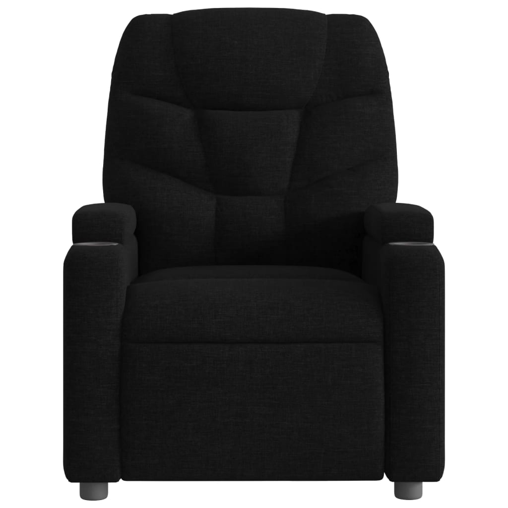 vidaXL Sillón reclinable de tela negro