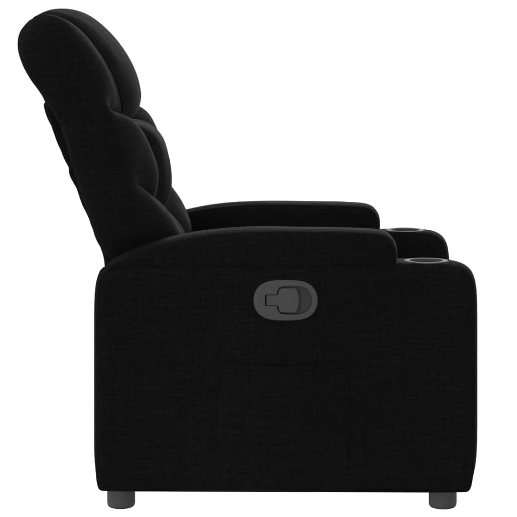 vidaXL Sillón reclinable de tela negro