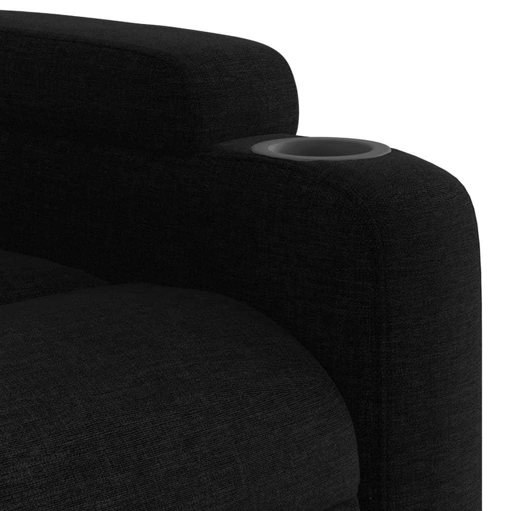 vidaXL Sillón reclinable de tela negro