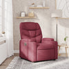 vidaXL Sillón reclinable de tela rojo tinto