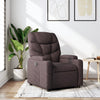 vidaXL Sillón reclinable de tela marrón oscuro