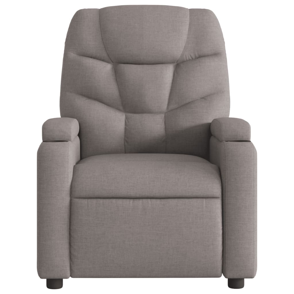 vidaXL Sillón reclinable de tela gris taupe