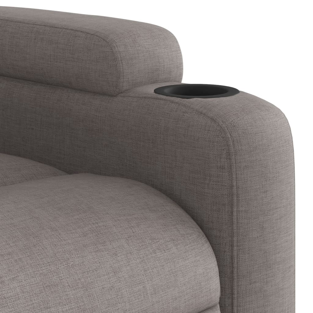 vidaXL Sillón reclinable de tela gris taupe