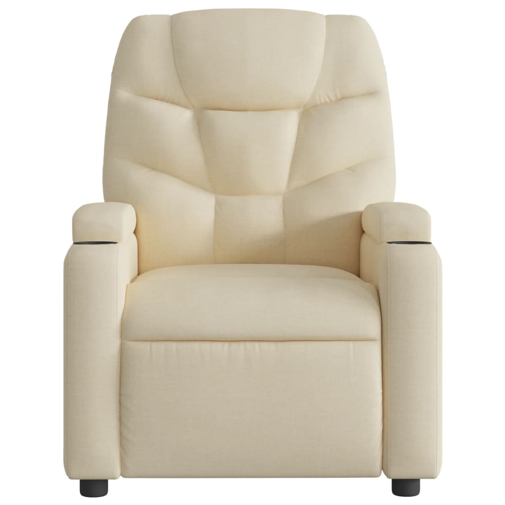 vidaXL Sillón reclinable de tela crema