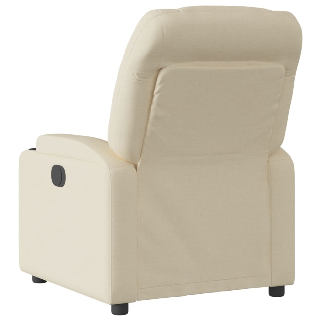 vidaXL Sillón reclinable de tela crema