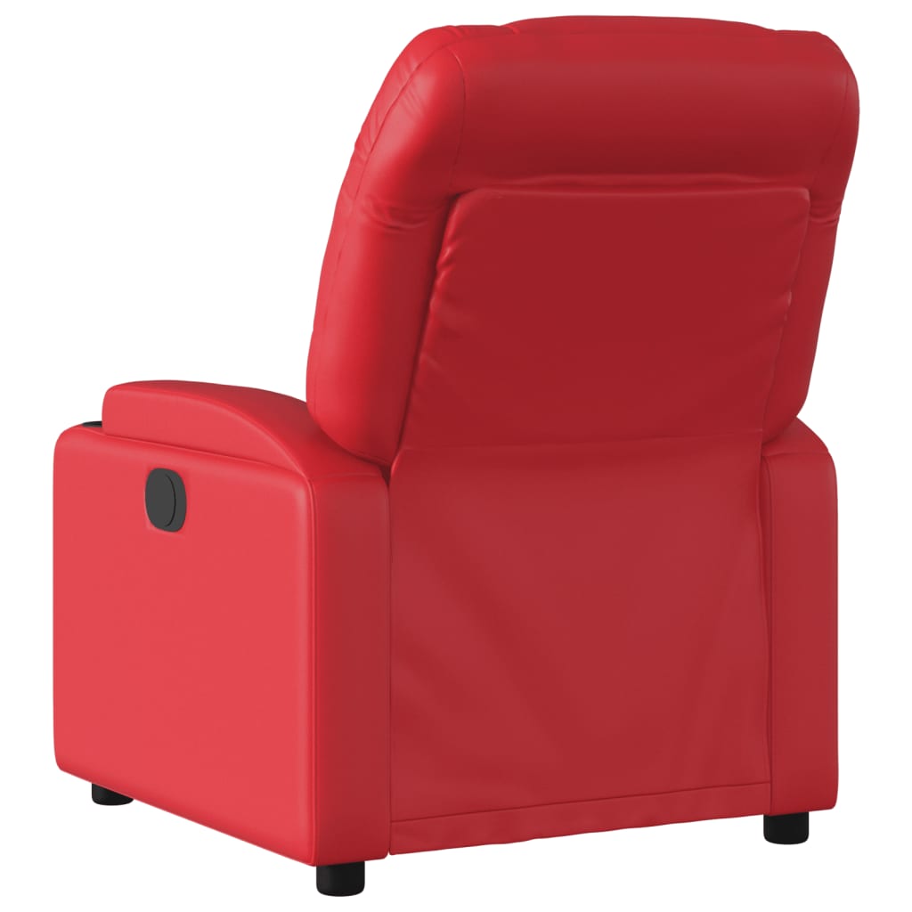 vidaXL Sillón reclinable de cuero sintético rojo