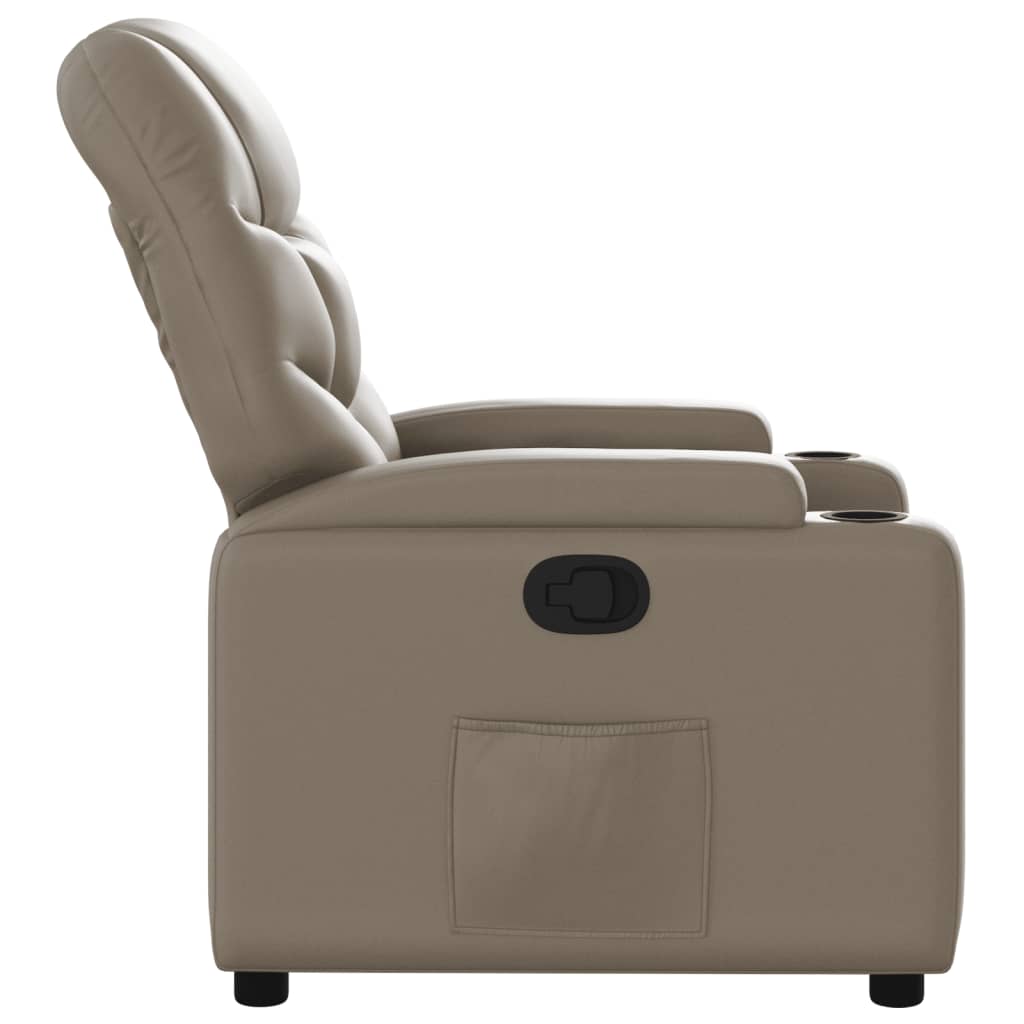 vidaXL Sillón reclinable de cuero sintético color capuchino