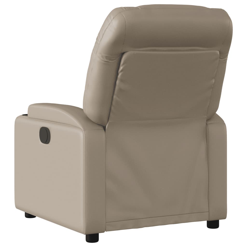 vidaXL Sillón reclinable de cuero sintético color capuchino