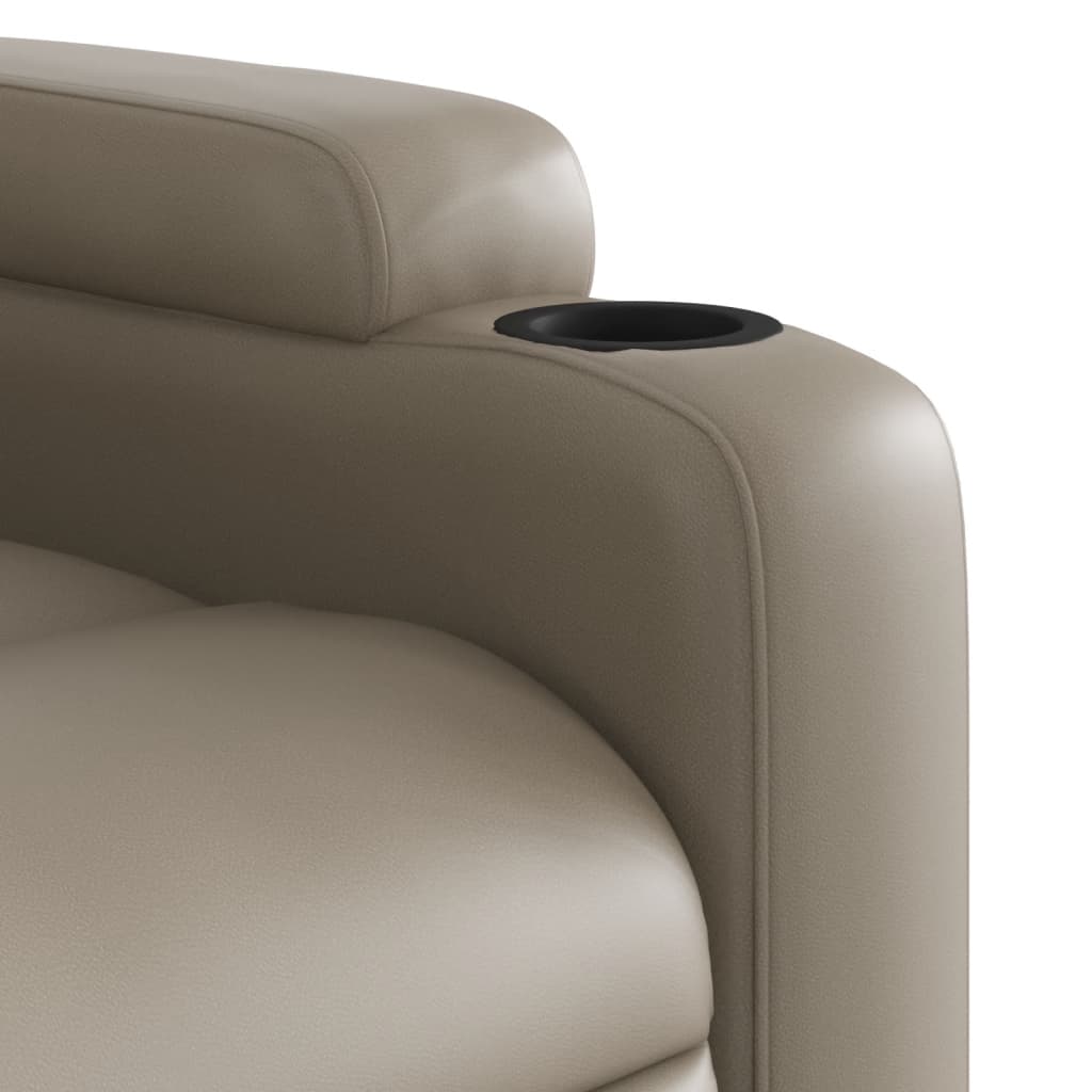 vidaXL Sillón reclinable de cuero sintético color capuchino