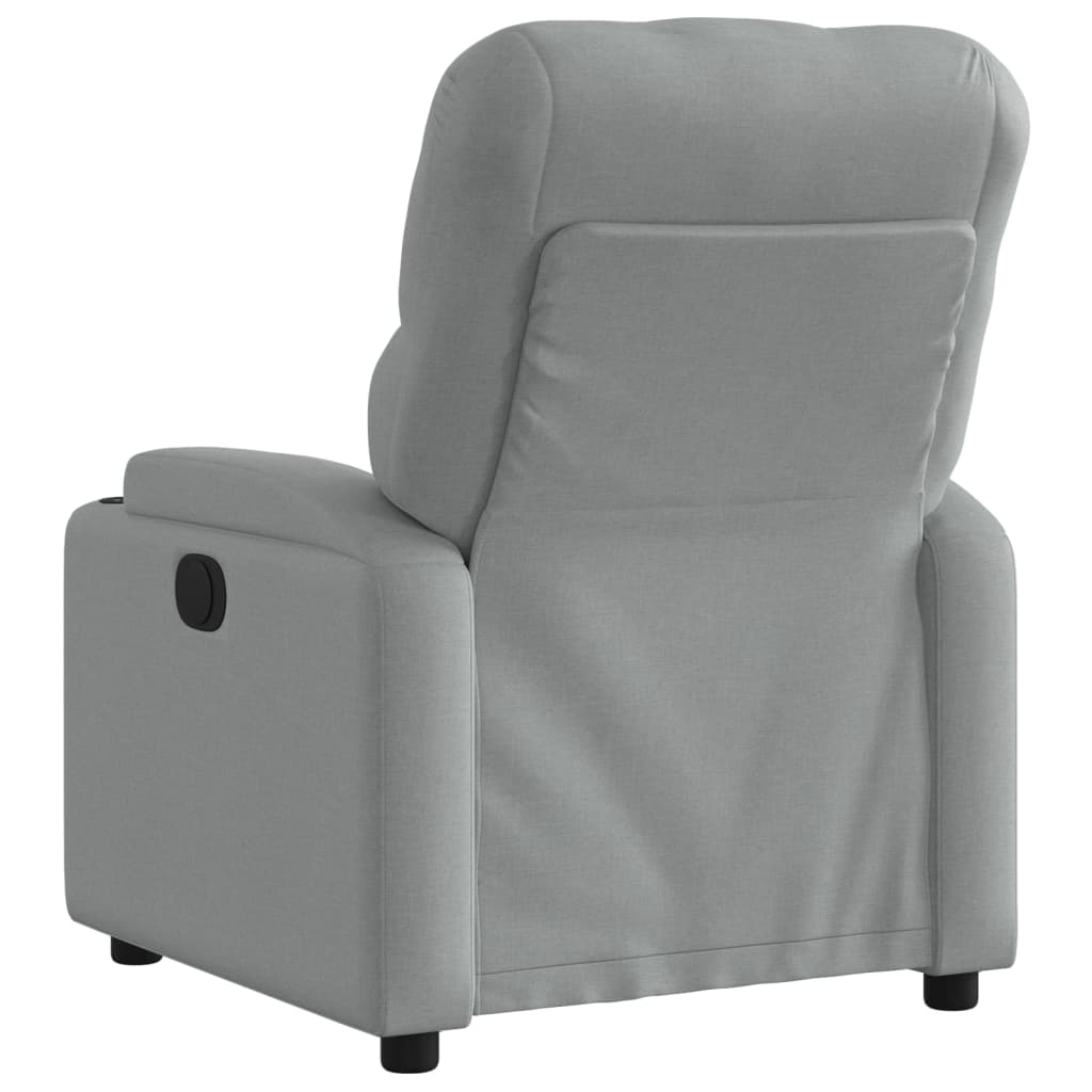 vidaXL Sillón reclinable de tela gris claro