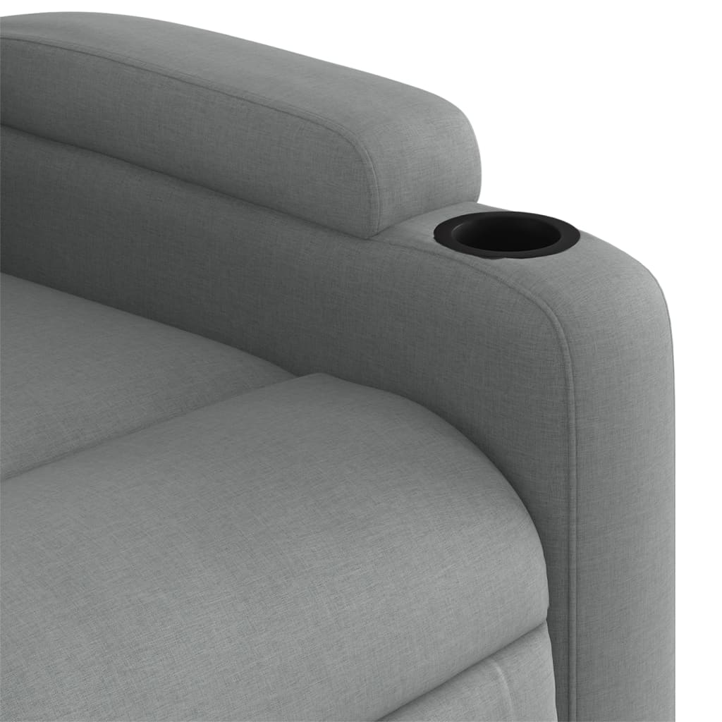 vidaXL Sillón reclinable de tela gris claro