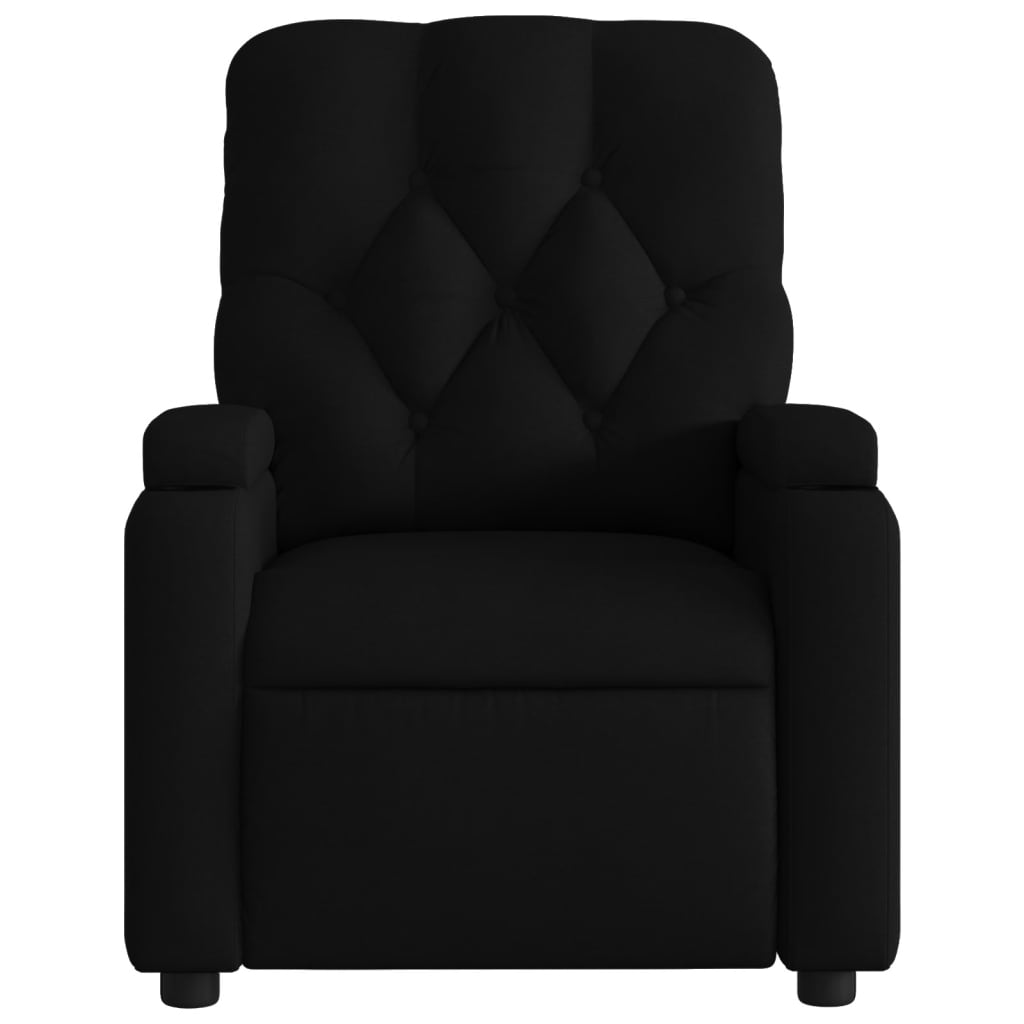 vidaXL Sillón reclinable de tela negro