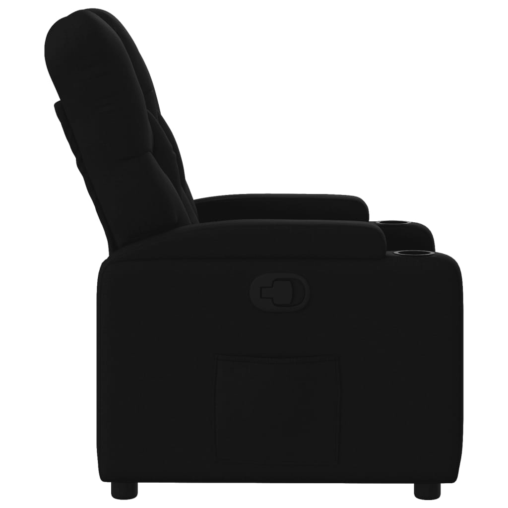 vidaXL Sillón reclinable de tela negro