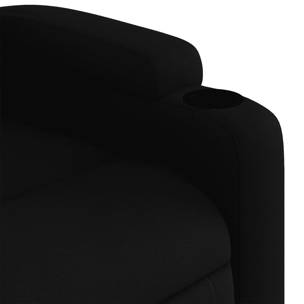 vidaXL Sillón reclinable de tela negro