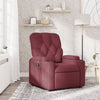 vidaXL Sillón reclinable de tela rojo tinto