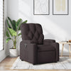 vidaXL Sillón reclinable de tela marrón oscuro