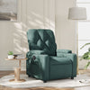 vidaXL Sillón reclinable de tela verde oscuro