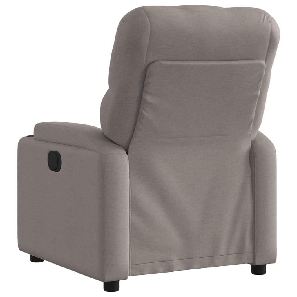 vidaXL Sillón reclinable de tela gris taupe