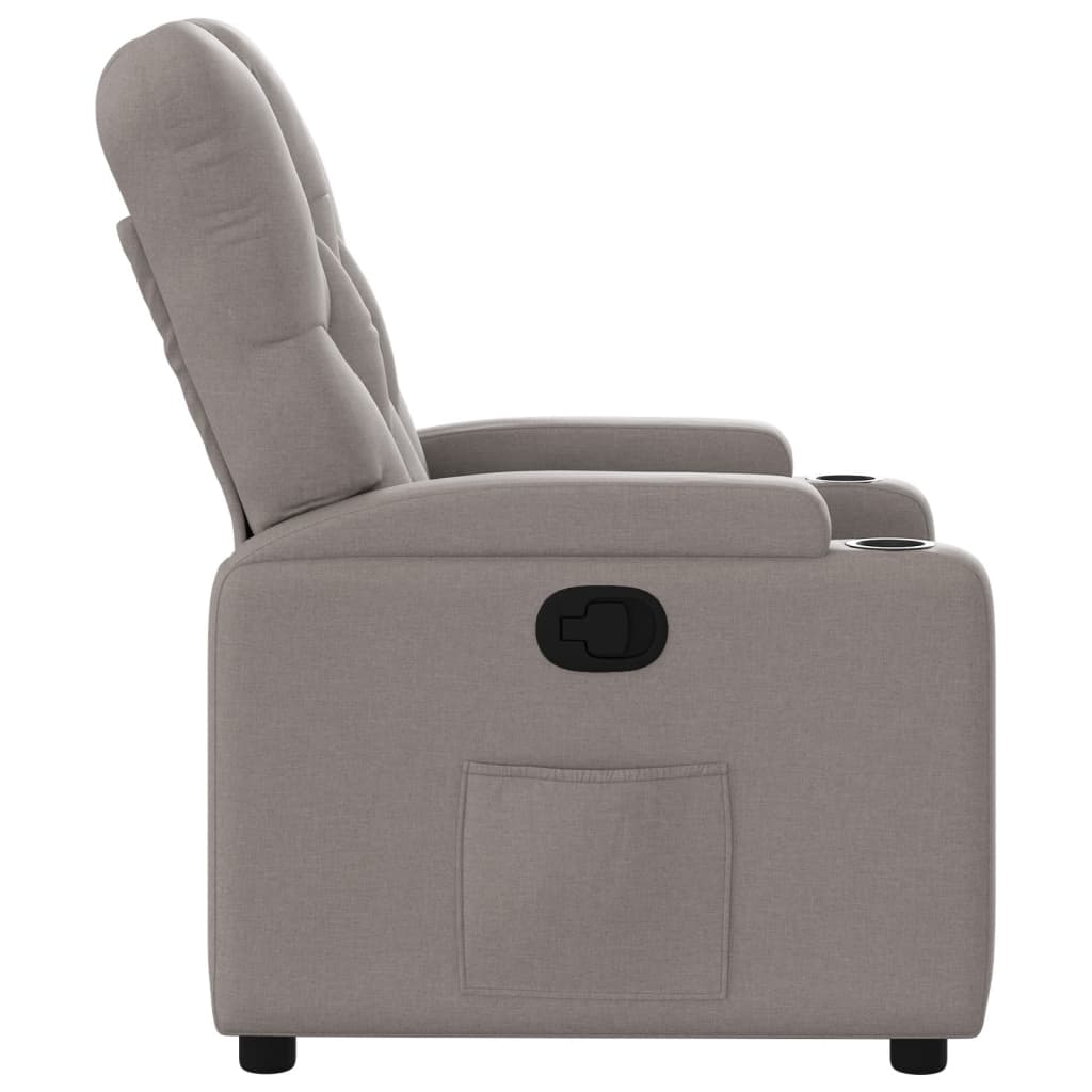 vidaXL Sillón reclinable de tela gris taupe