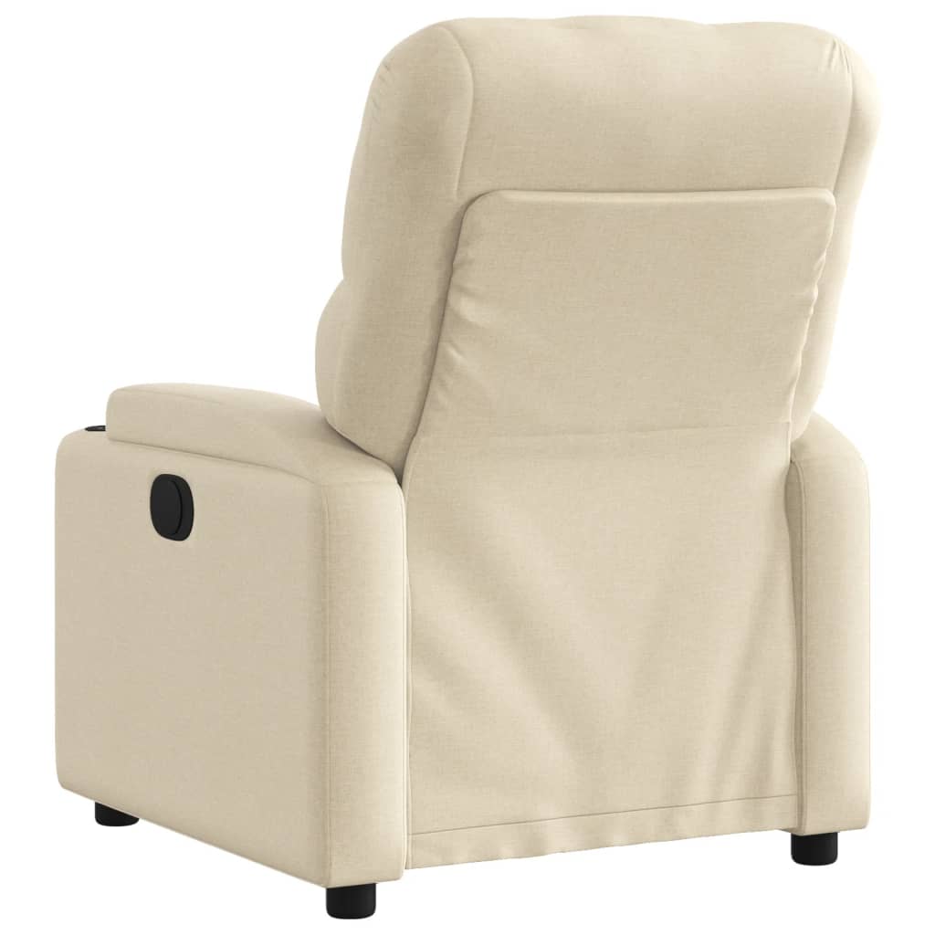 vidaXL Sillón reclinable de tela crema