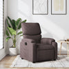 vidaXL Sillón reclinable de tela marrón oscuro