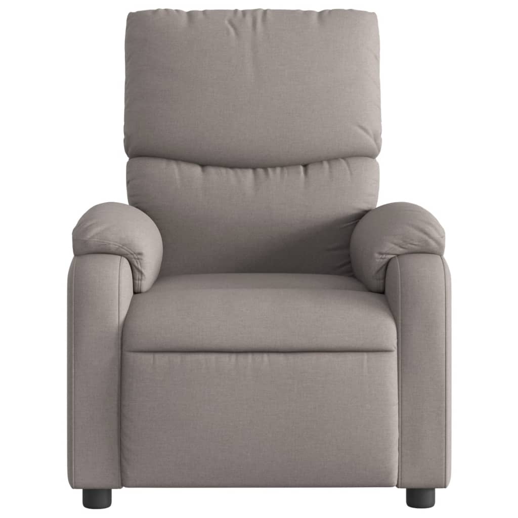 vidaXL Sillón reclinable de tela gris taupe