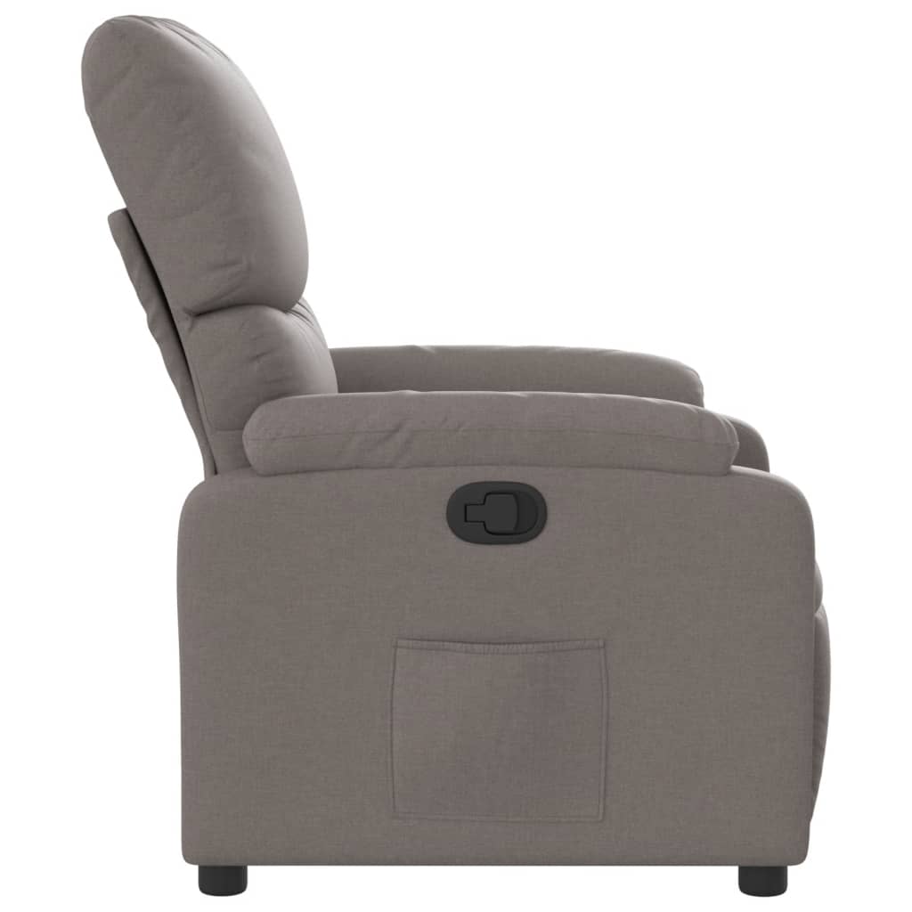 vidaXL Sillón reclinable de tela gris taupe