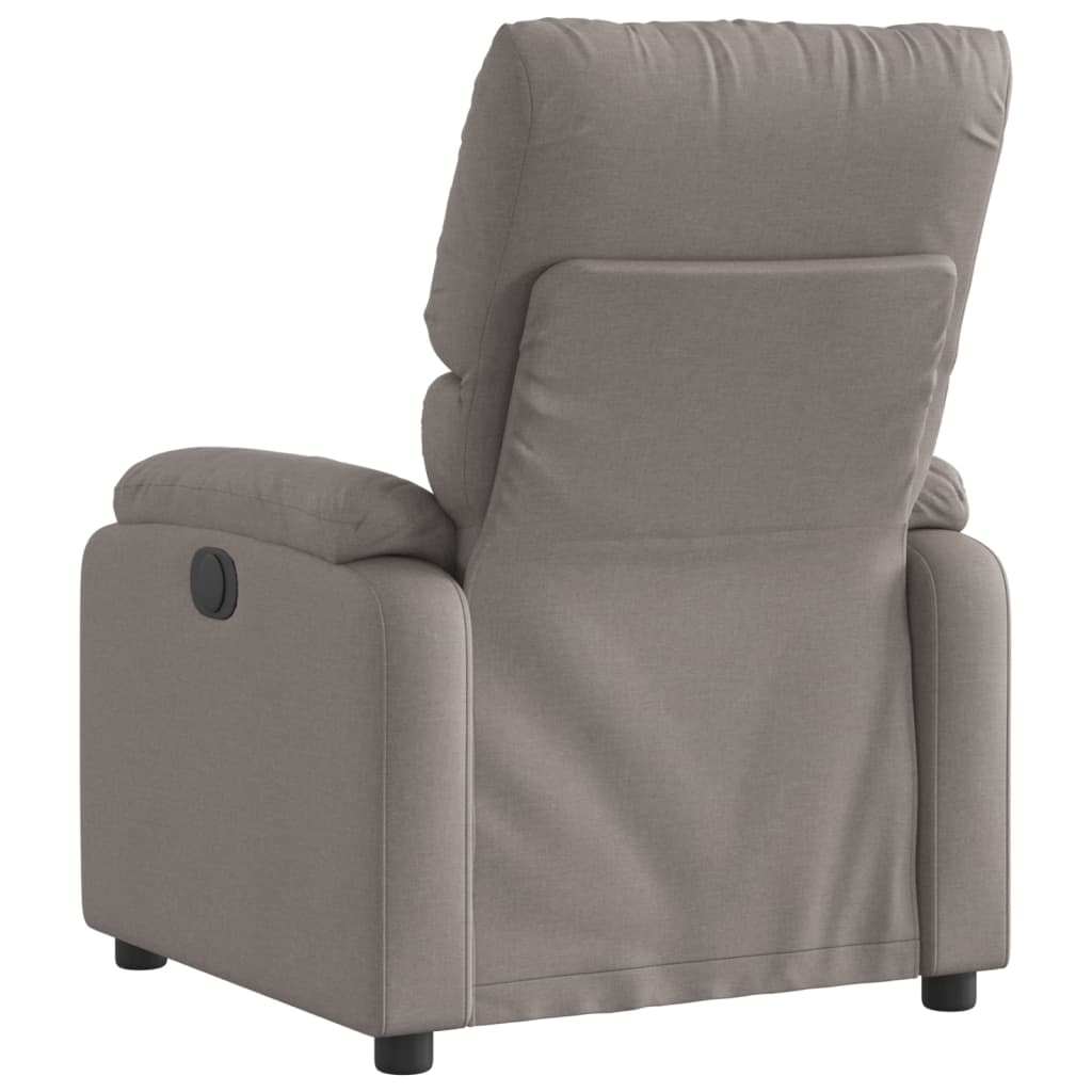 vidaXL Sillón reclinable de tela gris taupe