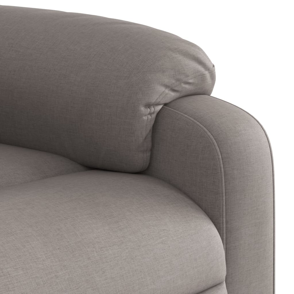 vidaXL Sillón reclinable de tela gris taupe