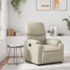 vidaXL Sillón reclinable de cuero sintético crema