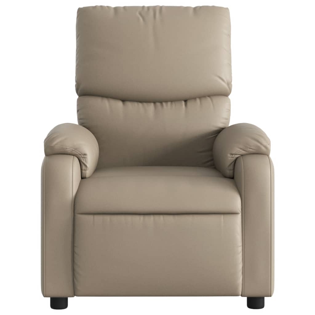 vidaXL Sillón reclinable de cuero sintético color capuchino