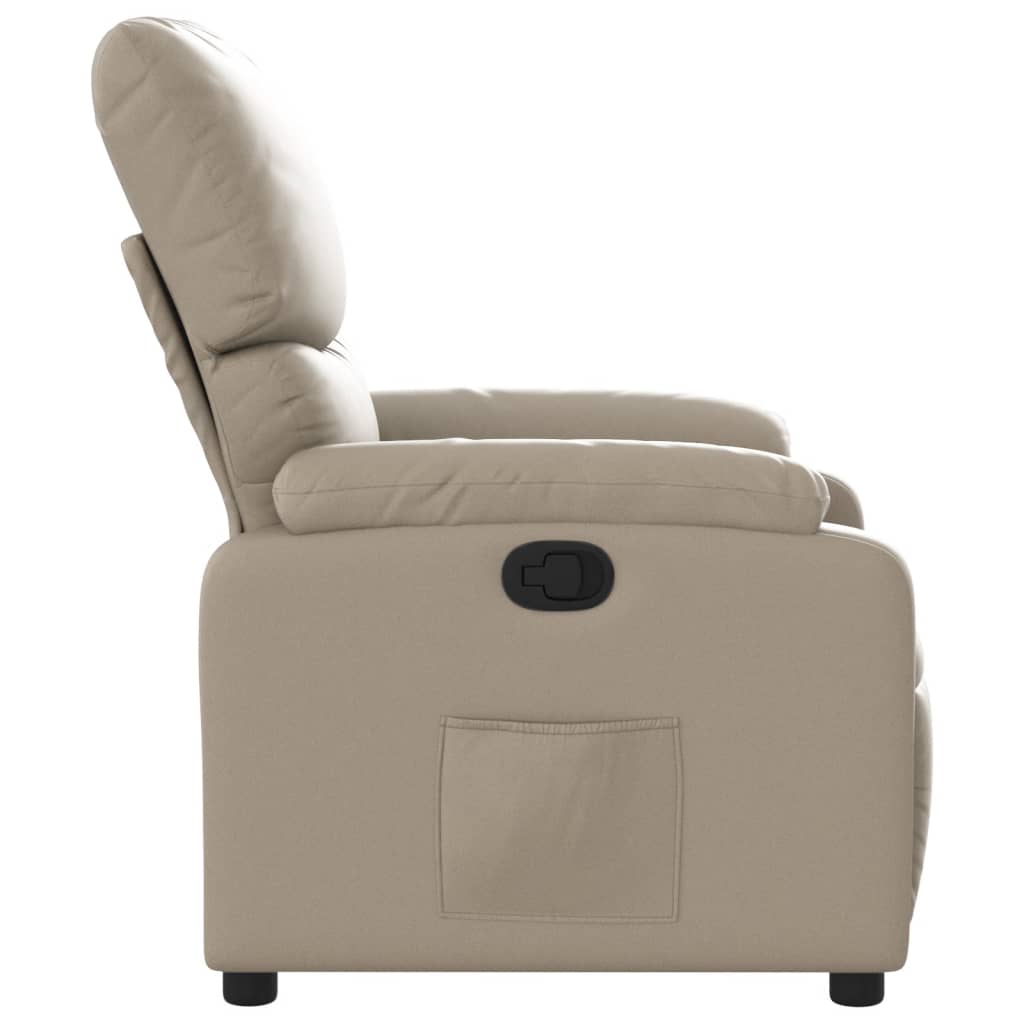 vidaXL Sillón reclinable de cuero sintético color capuchino