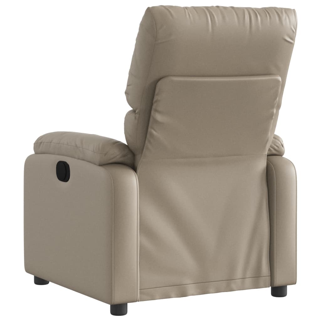 vidaXL Sillón reclinable de cuero sintético color capuchino