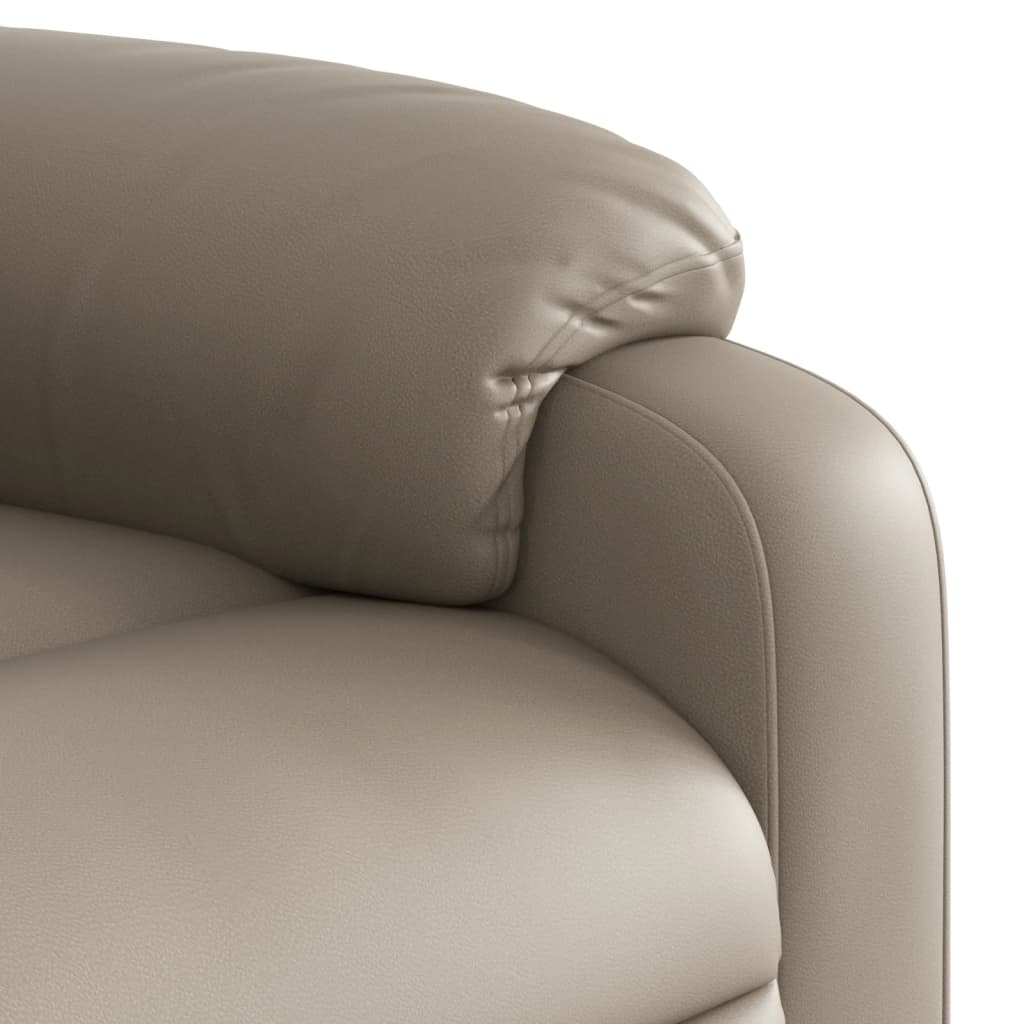 vidaXL Sillón reclinable de cuero sintético color capuchino