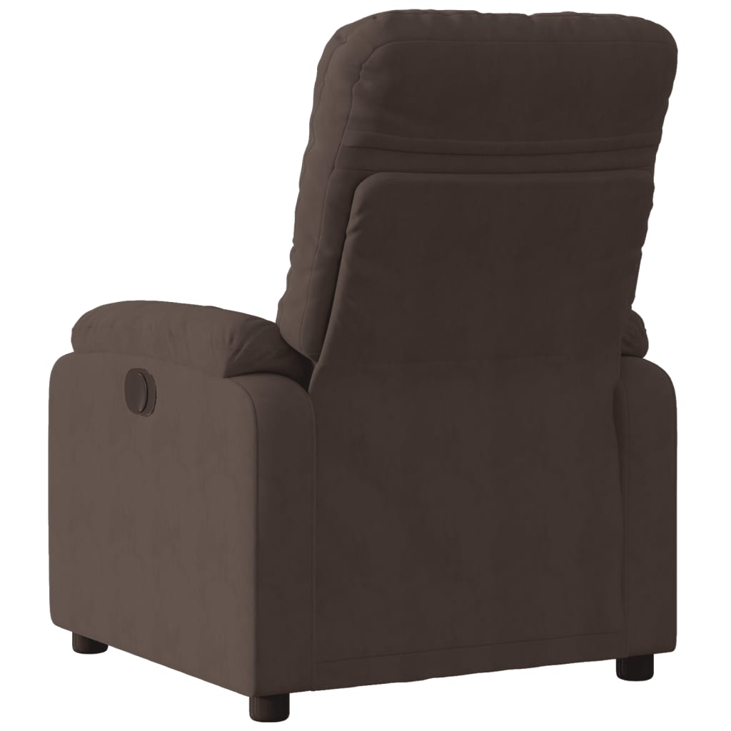 vidaXL Sillón reclinable tela de microfibra marrón