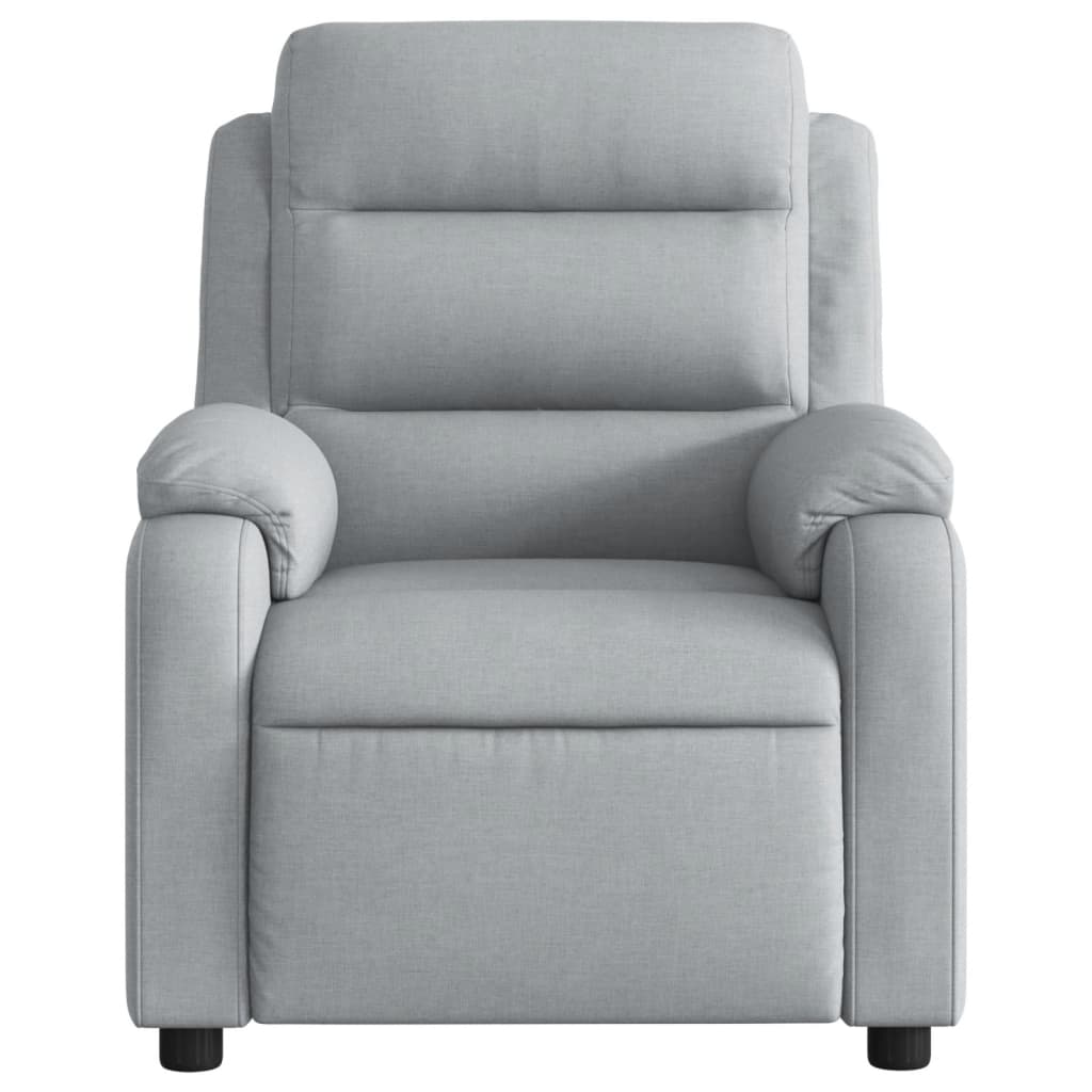 vidaXL Sillón reclinable de tela gris claro