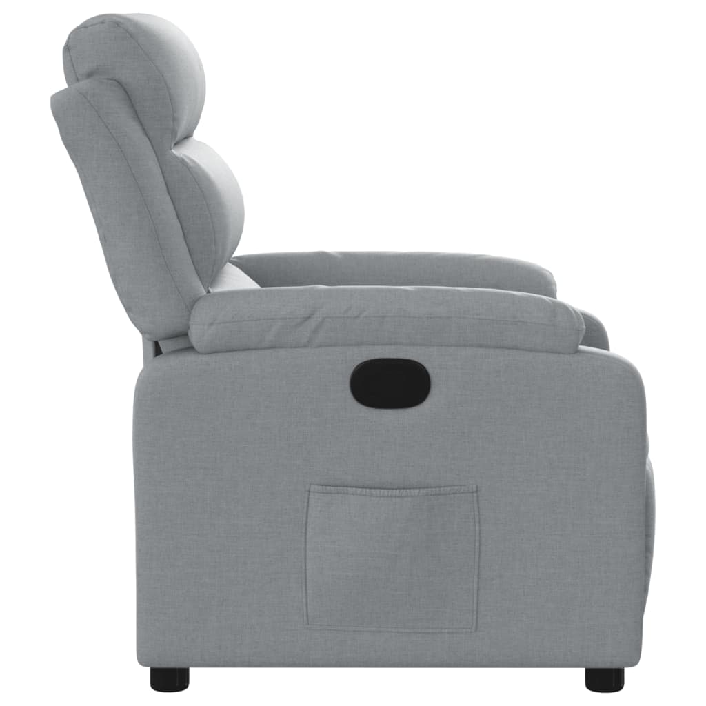 vidaXL Sillón reclinable de tela gris claro