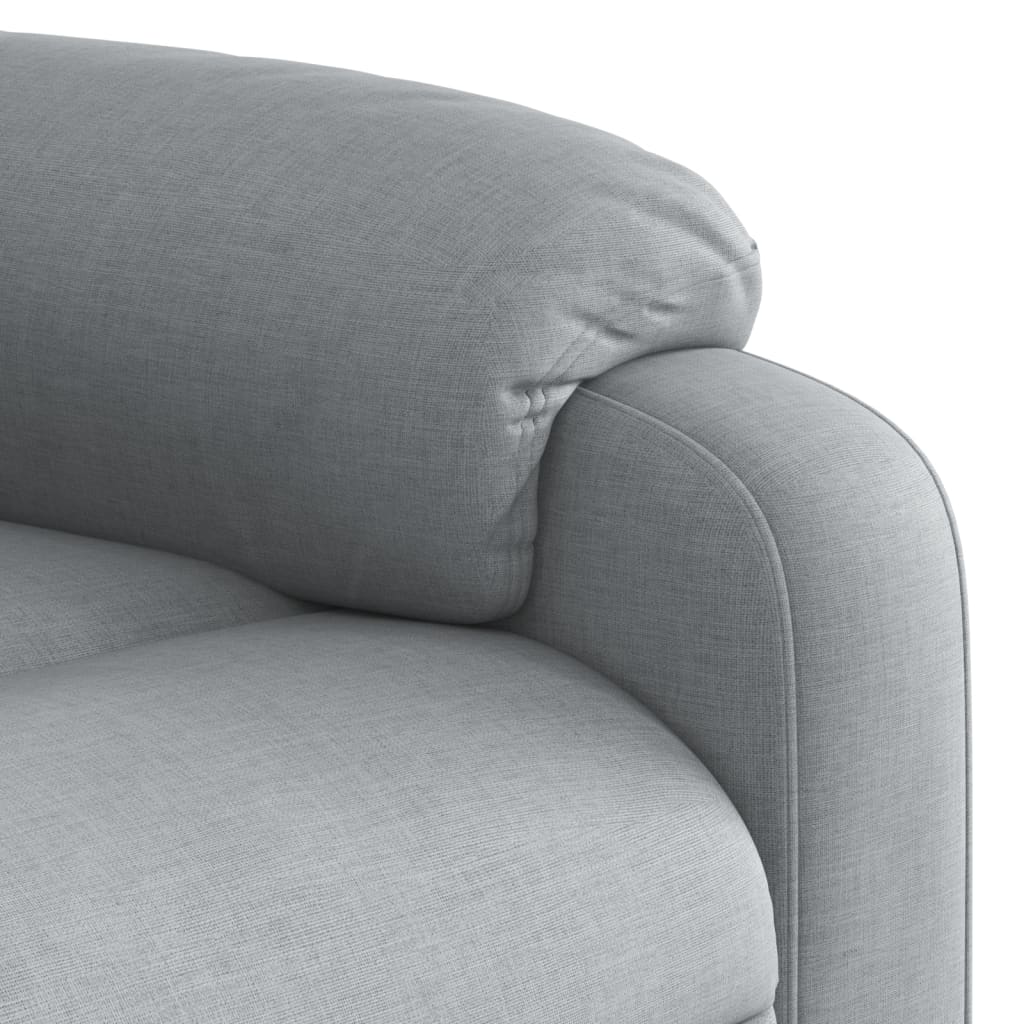 vidaXL Sillón reclinable de tela gris claro