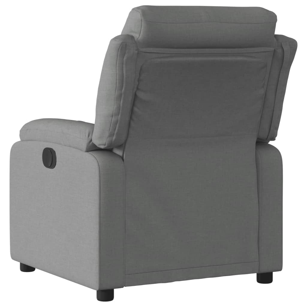 vidaXL Sillón reclinable de tela gris oscuro