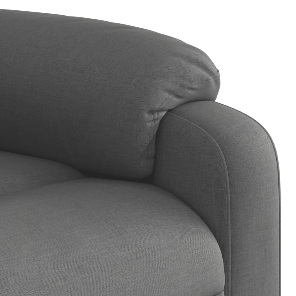 vidaXL Sillón reclinable de tela gris oscuro