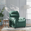 vidaXL Sillón reclinable de tela verde oscuro