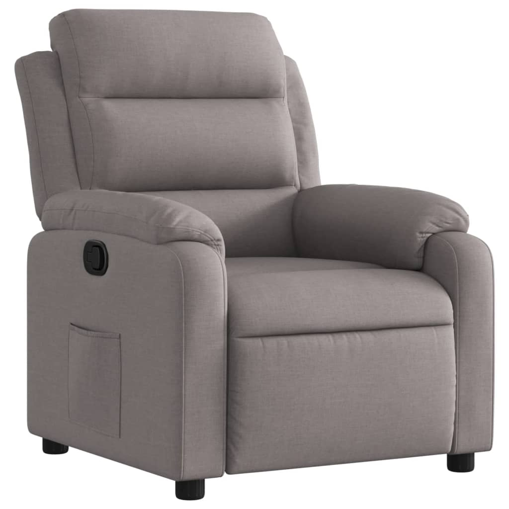 vidaXL Sillón reclinable de tela gris taupe