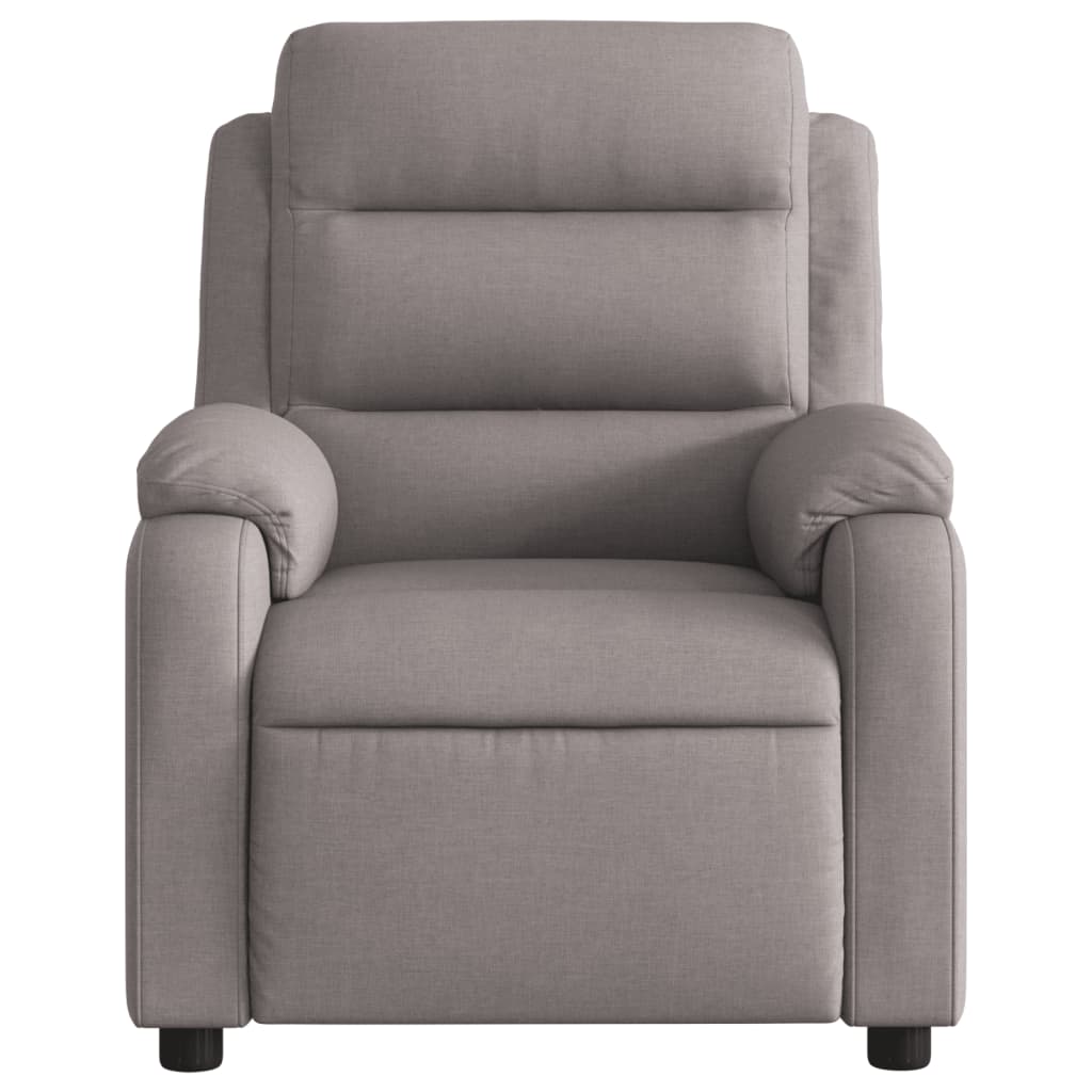 vidaXL Sillón reclinable de tela gris taupe