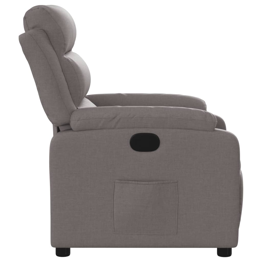 vidaXL Sillón reclinable de tela gris taupe